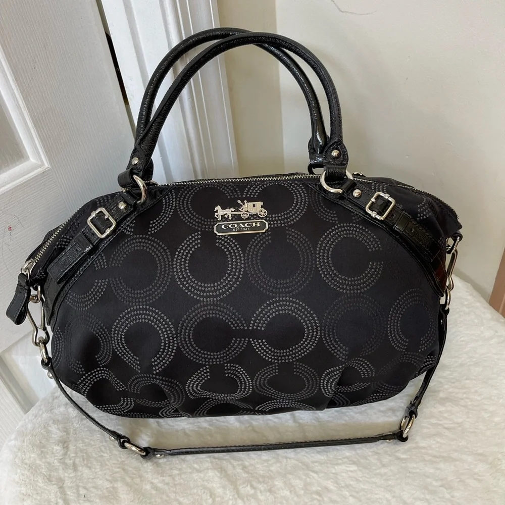 Coach Madison Dotted Op Art Large Sophia Satchel